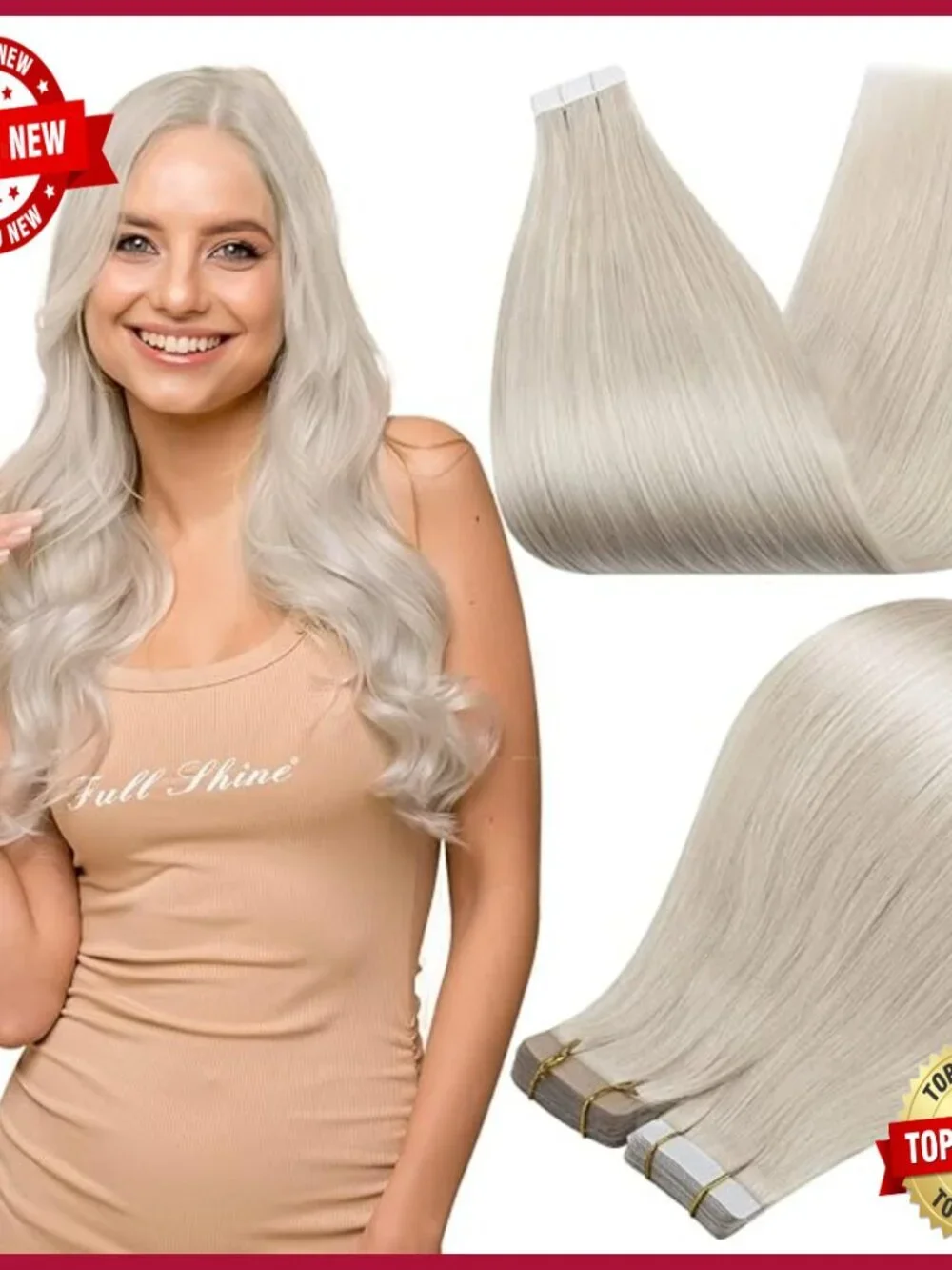 22 Inch Remy Human Hair Tape In Extensions 50g Silky Straight 20 Pieces